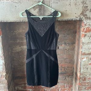 Urban outfitters black velvet & lace dress